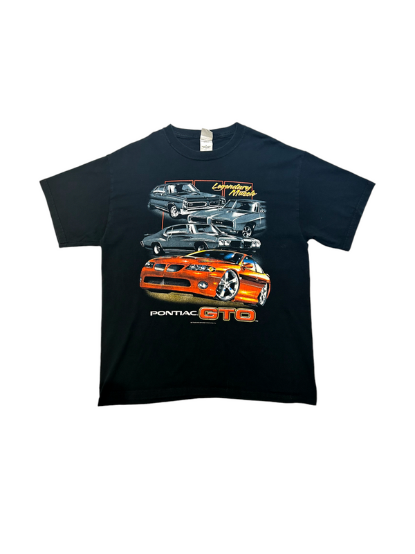 Vintage Y2K Era Pontiac GTO GMC Legendary Muscle Cars Black Tee Size L