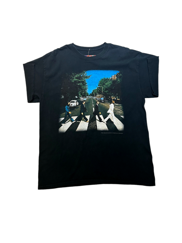 The Beatles Abbey Road Album Cover Black Tee Size L