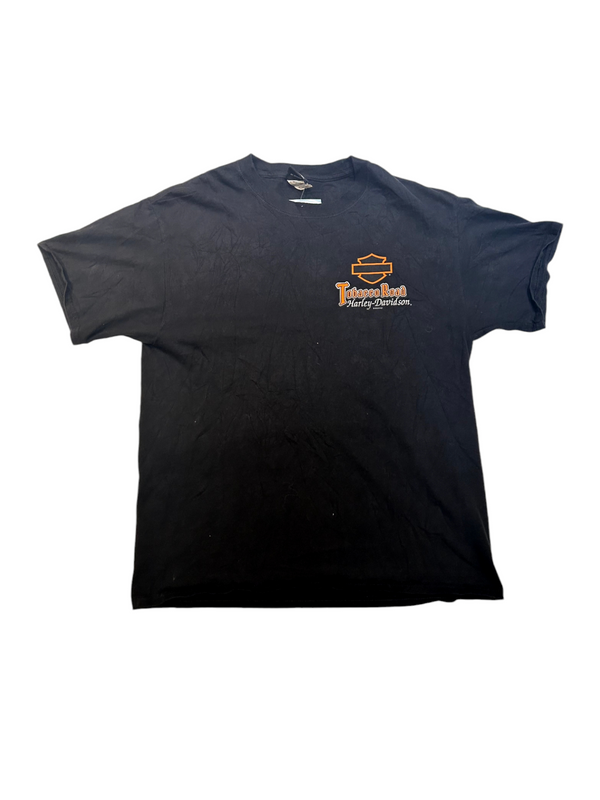 Vintage Harley Davidson Tobacco Road Men's Black Tee Size L