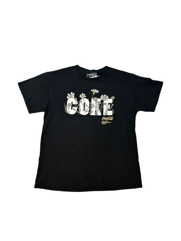 Coke Vintage Graphics Black Tee Size L