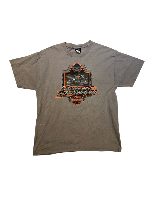 Vintage Harley Davidson Shelton's HD Men's Grey Tee Size L