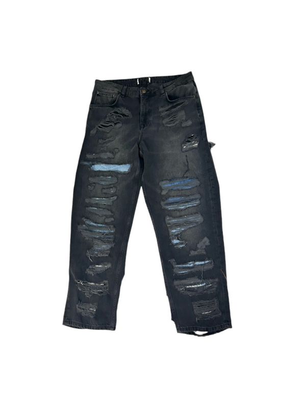 1-800 Rework Vintage Men's Distressed Jeans W 34