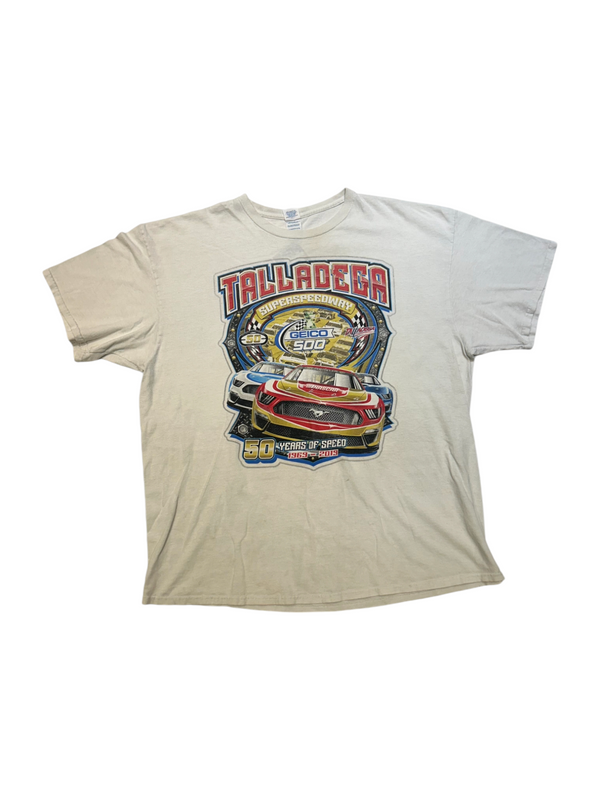 Vintage Nascar Talladega Superspeedway White Tee Size L