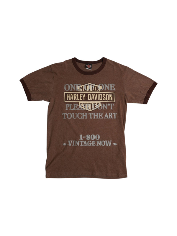 1-800 Vintage Now Harley Davidson Men's Brown Tee