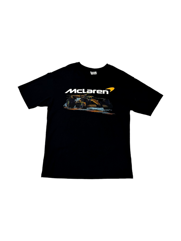 Vintage McLaren Men's Black Tee Size XL