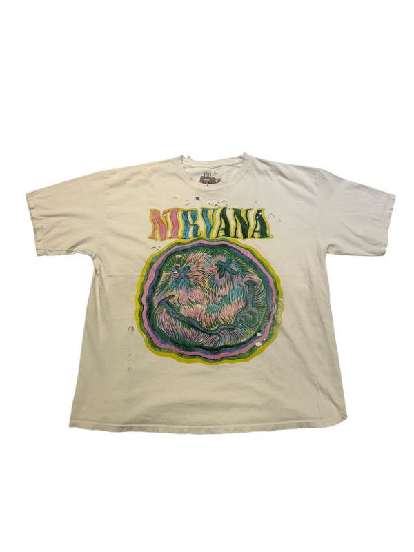 Vintage Nirvana Smiley Face Never Mind Graphic Tee Size M