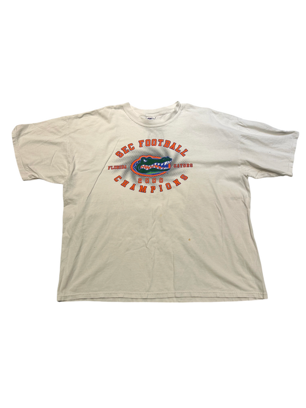 Vintage Florida Gators Champions White Graphic Tee Size L