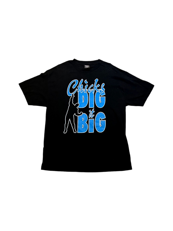 Vintage Chicks Dig It Big Show Wrestling Tee Size XL