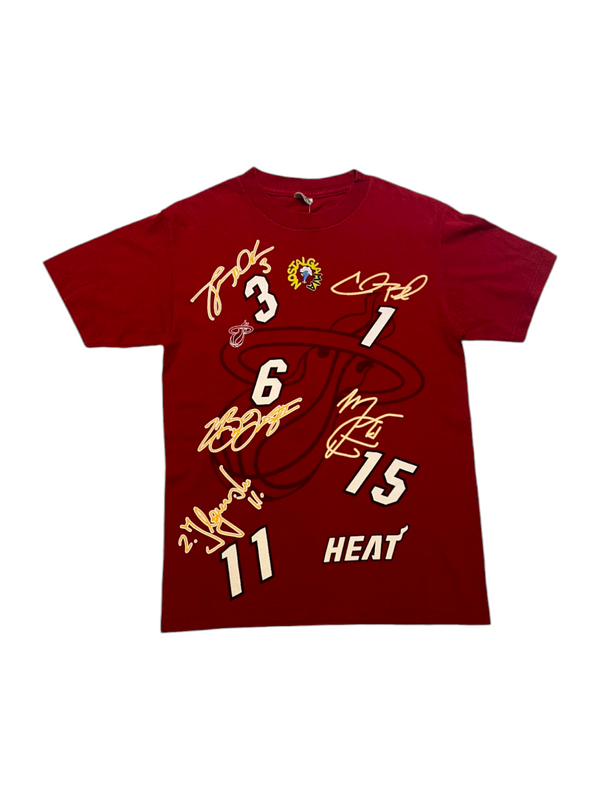 Vintage NBA Red Miami Heat Men's Tee Size S