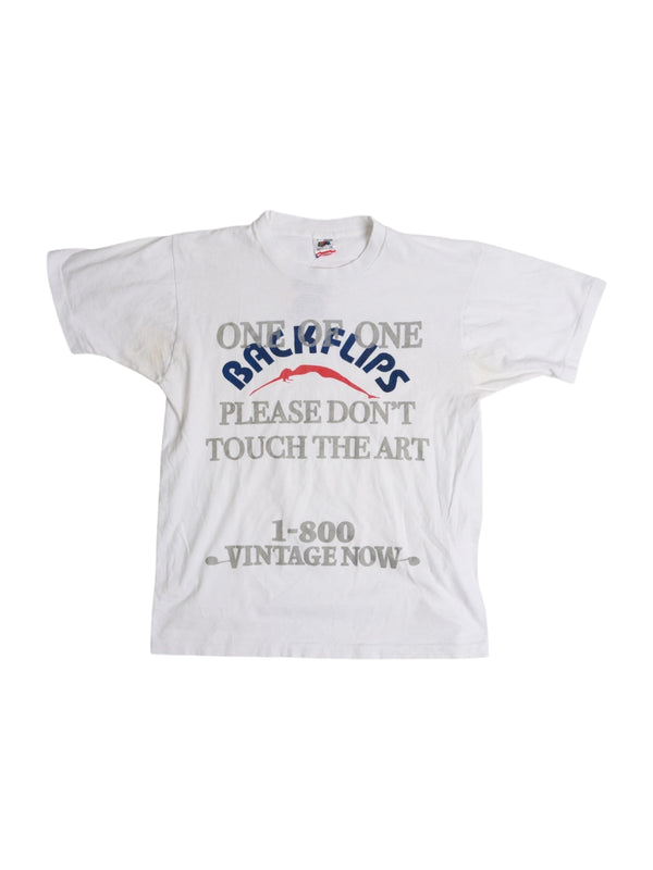 1-800 Vintage Now Backflips Men's White Tee