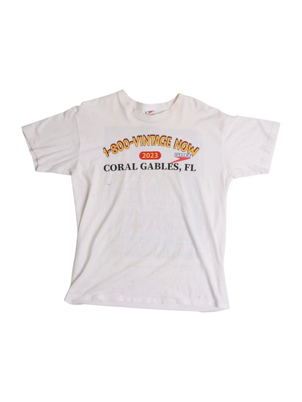 1-800 Vintage Now Speedo Men's White Tee