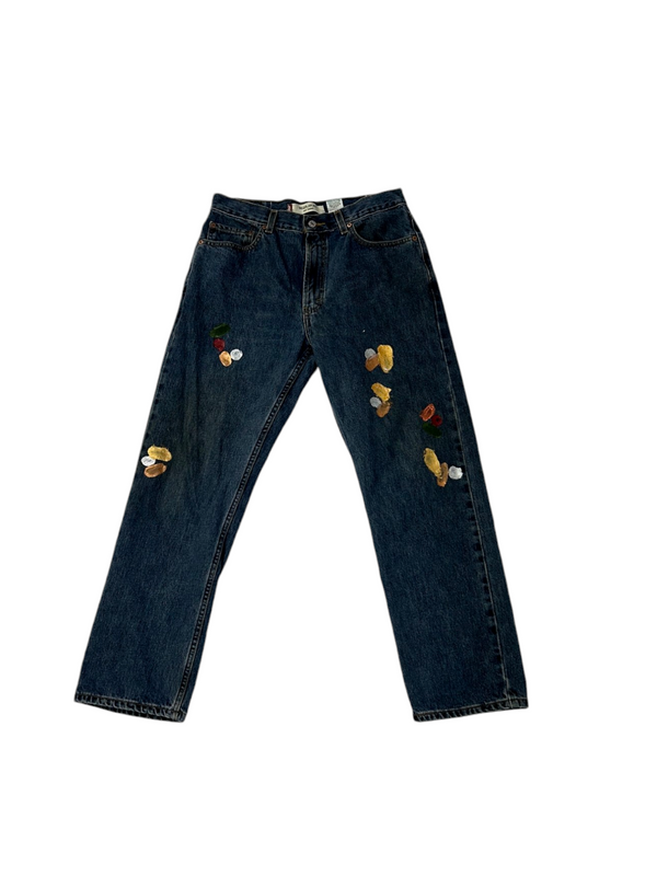 1-800 Rework Hand Painted Denim W 43 L 30