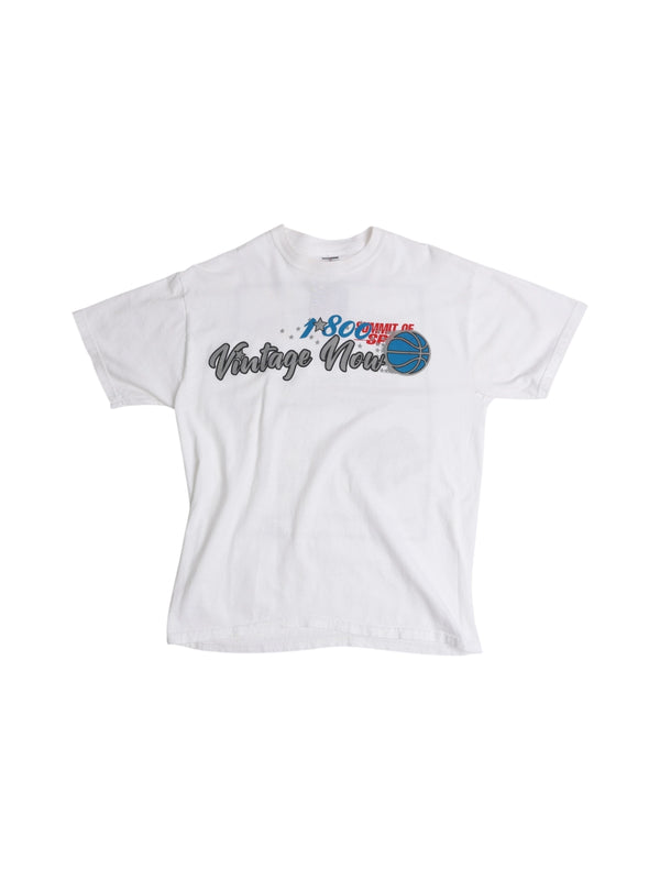 1-800 Vintage Now White Graphics Tee