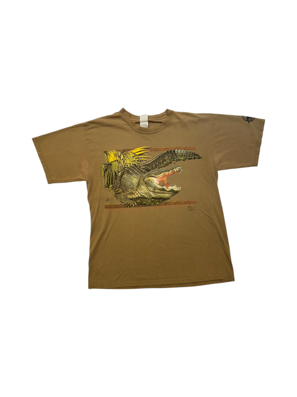 Vintage American Alligator King Brown Tee Size L