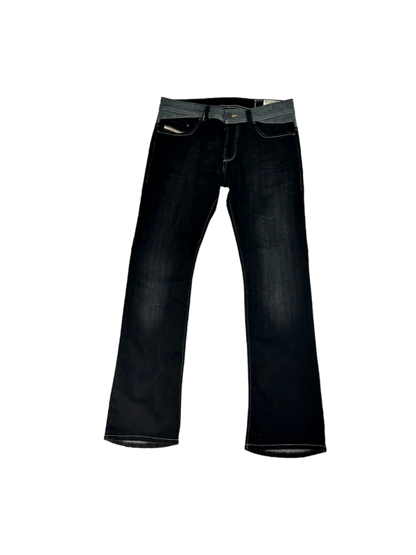 1-800 Rework Diesel Black Denim Jeans W 31 L 32