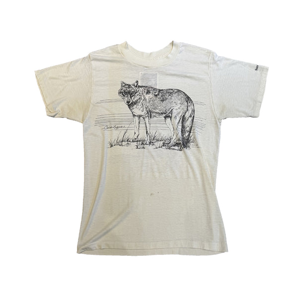 Men's Vintage Canis Lupus Wolf T-Shirt – Size Small