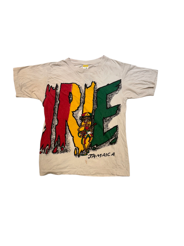 Vintage IRIE Jamaica White Tee Size S