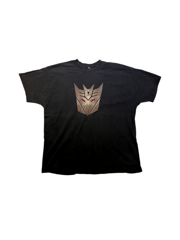 Vintage Transformers Autobots Red Eye Symbol Decepticons Black Tee Size XL