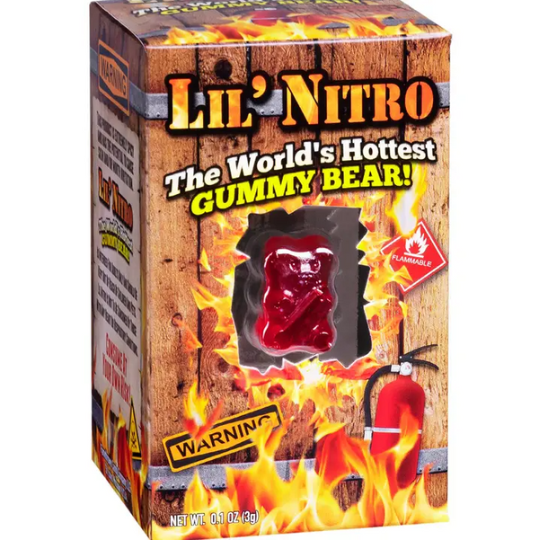 Lil' Nitro World's Hottest Gummy Bear Flamethrower Candy