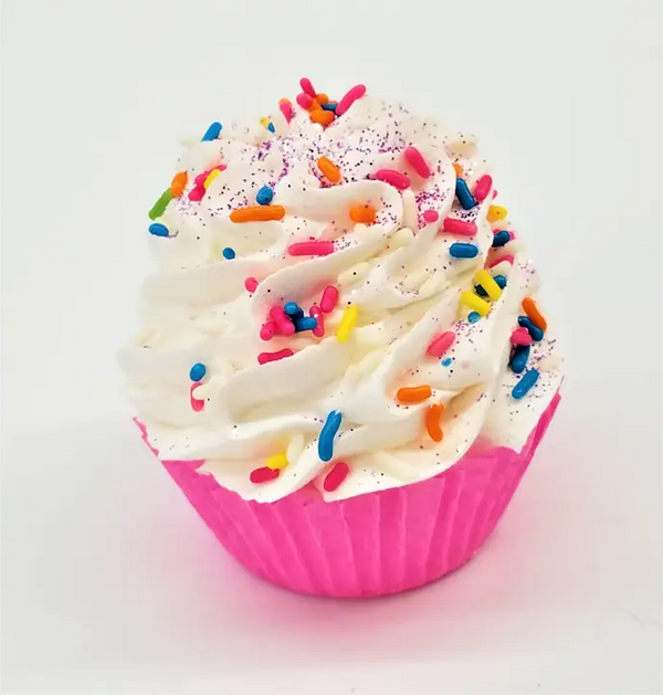 Cupcake Bath Bomb with Sprinkles