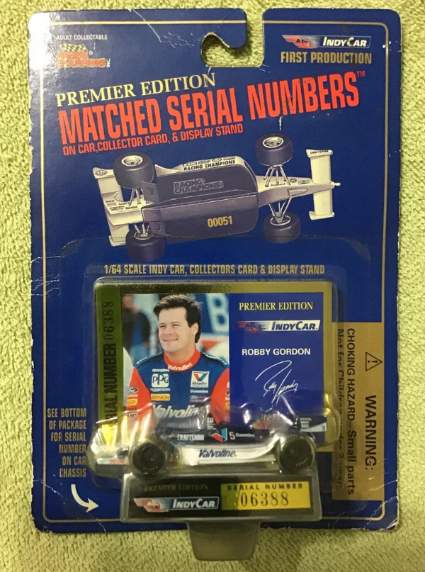 Racing Champions Robby Gordon with Collectors Card