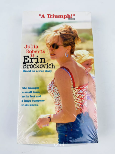 Julia Roberts as Erin Brockovich on VHS