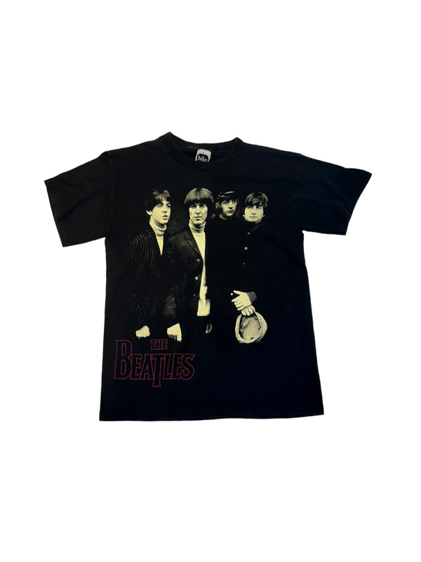 Vintage The Beatles Black T-Shirt Size S