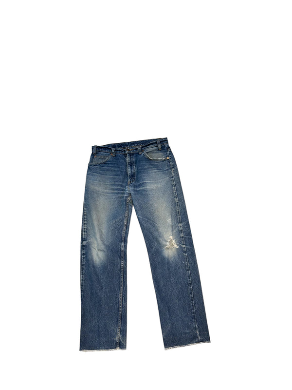 1-800 Rework Levis Blue Distressed Jeans W 33 L 30