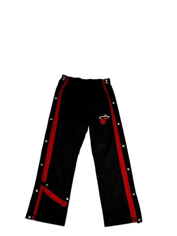 1-800 Vintage Miami Heat Side Snap Track Pants Youth L